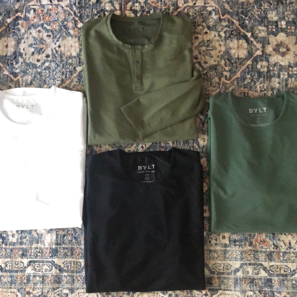 BYLT t-shirt Bundle Large NEW $200+